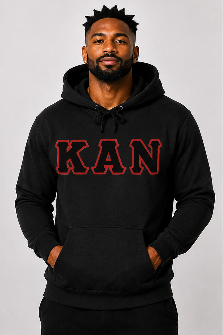 Black KAN Hoodie - Black/Red