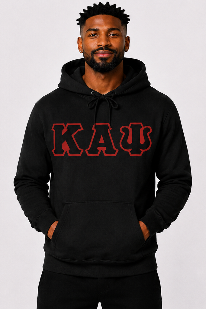 Black ΚΑΨ Hoodie - Black/Red