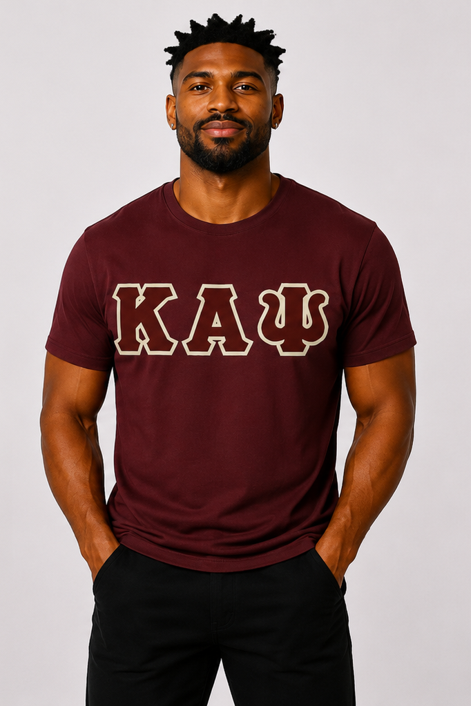 Crimson ΚΑΨ Tee - Crimson/Cream)