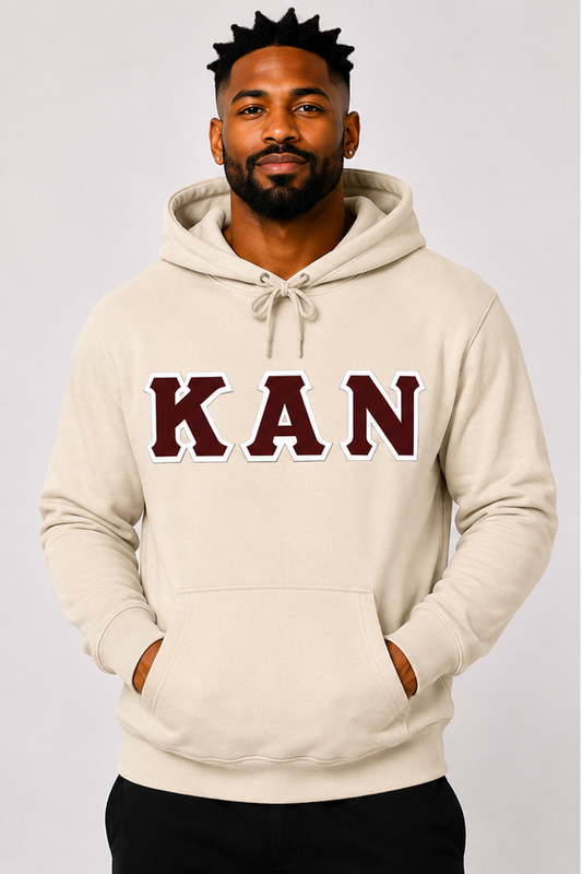 Cream KAN Hoodie - Crimson/White