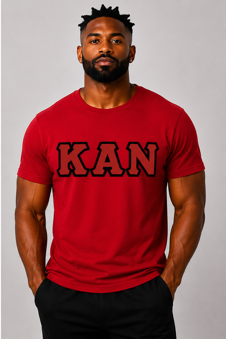 Red ΚΑN Tee - Red/Black