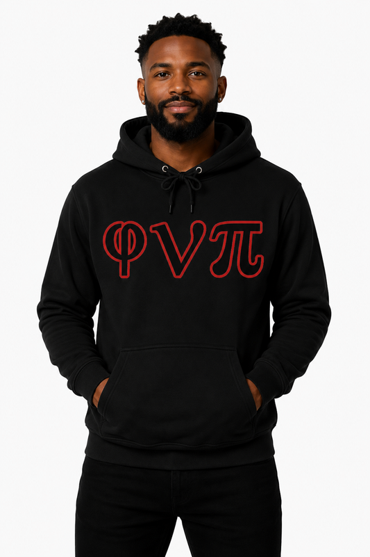 Black φνπ Hoodie - Black/Red