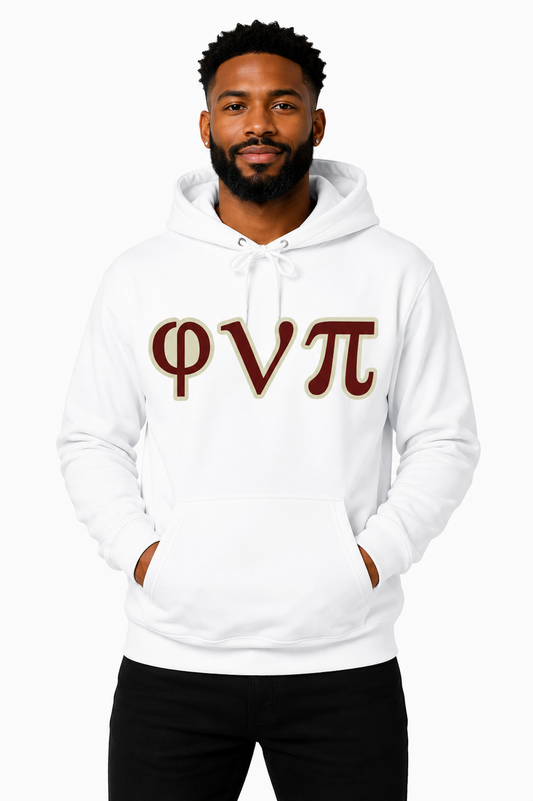 White φνπ Hoodie - Crimson/Cream
