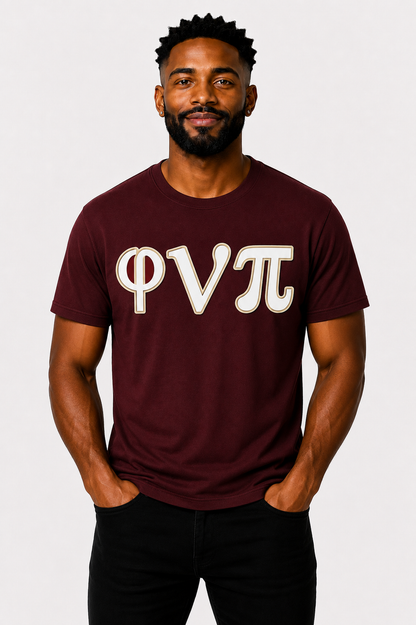 φνπ Twill Greek Letter T-Shirt