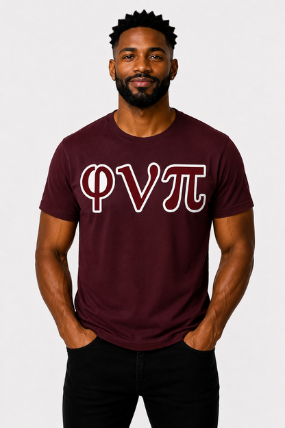 φνπ Twill Greek Letter T-Shirt