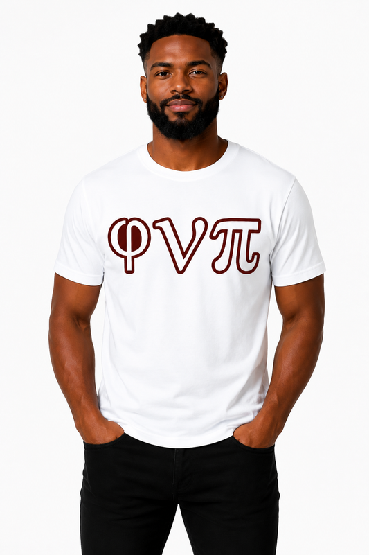 White φνπ Tee - White/Crimson