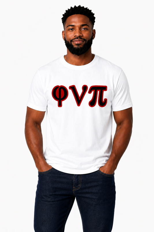 White φνπ Tee - Black/Red