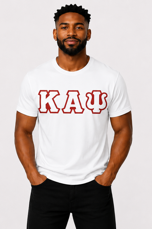 White ΚΑΨ Tee - White/Red
