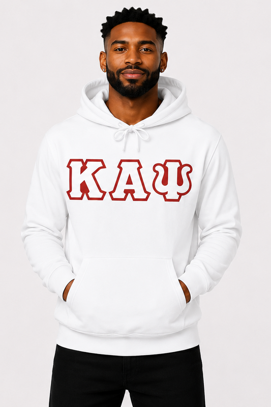 White ΚΑΨ Hoodie - White/Red