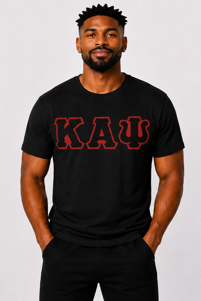 Black ΚΑΨ Tee - Black/Red