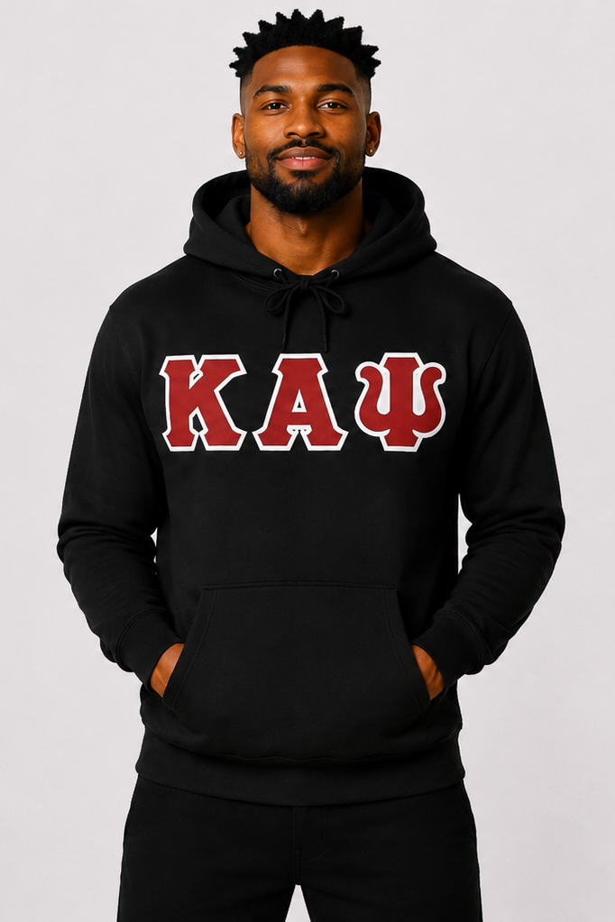 Black ΚΑΨ Hoodie - Red/White