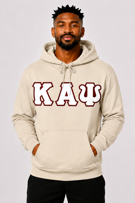 Cream ΚΑΨ Hoodie - White/Crimson