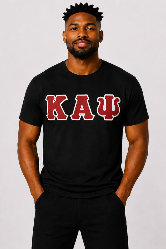 Black ΚΑΨ Tee - Red/White