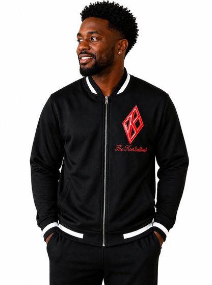 Black KH Leather Diamond K Jacket