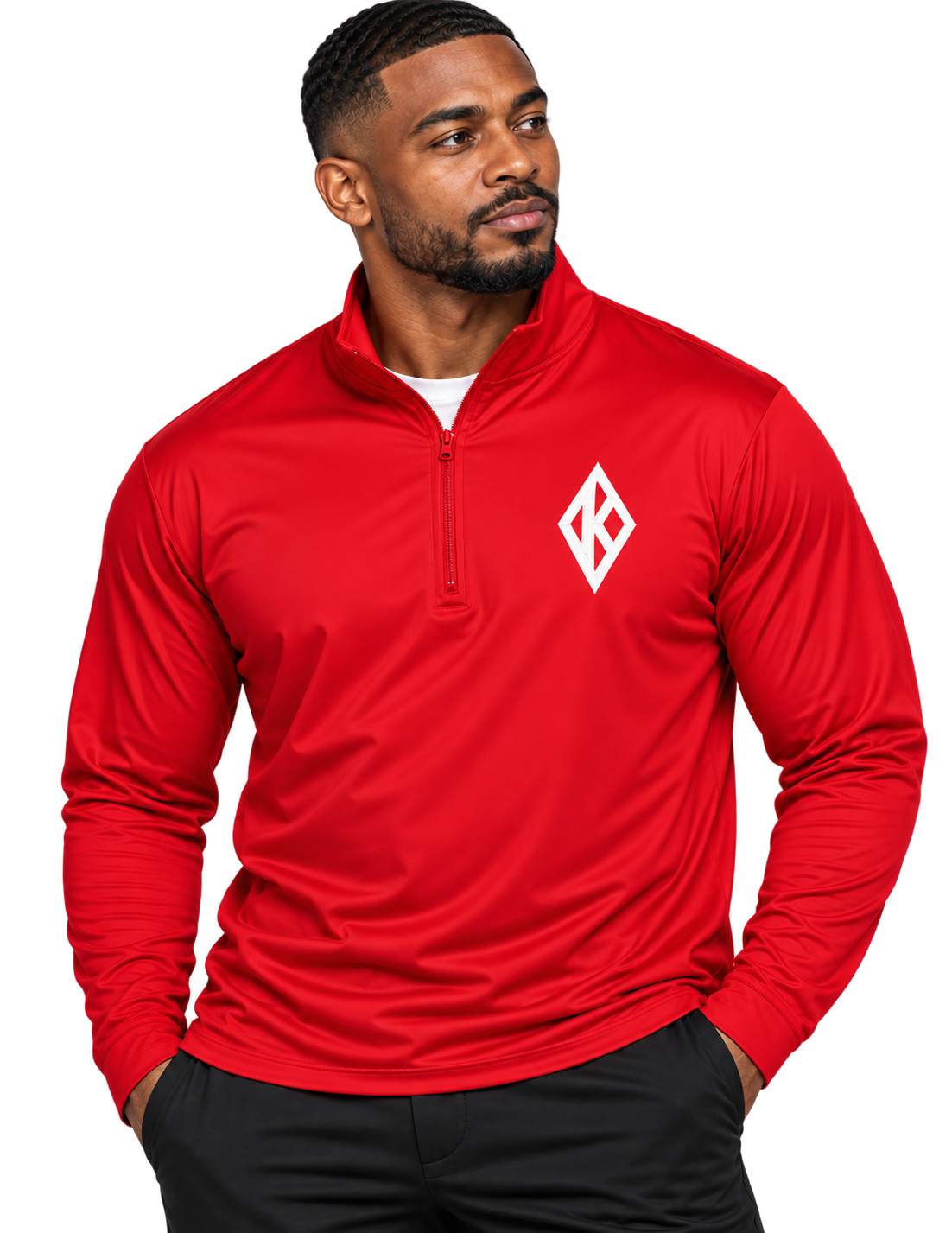 Dimoned Red KH Diamond K Performance Quarter-Zip – KAPPA HOUSE™